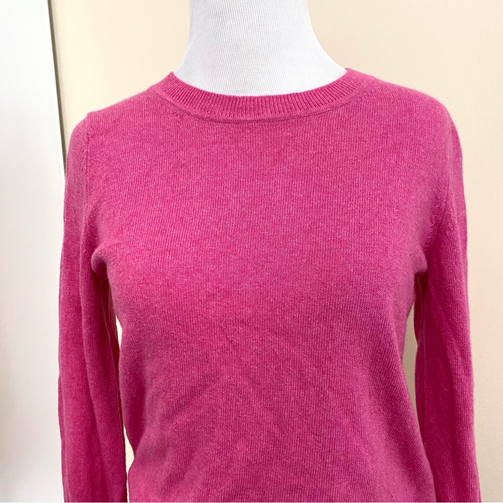 BANANA REPUBLIC MERINO SWEATER XS WOOL CASHMERE BLEND PINK RUFFLE CUFF FILPUCCI - Picture 13 of 14